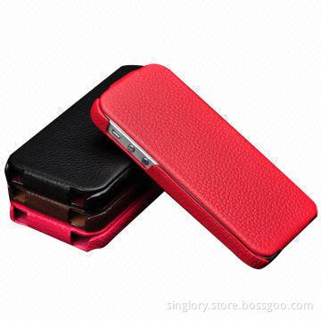Fashionable Genuine Leather Cases for iPhone 5S, with Easy Installation and Removal